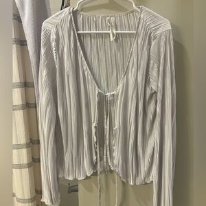 Anthropologie tie front shirt M